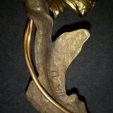 Paire applique signe en bronze dore xix eme rocaille louis xiv xvi