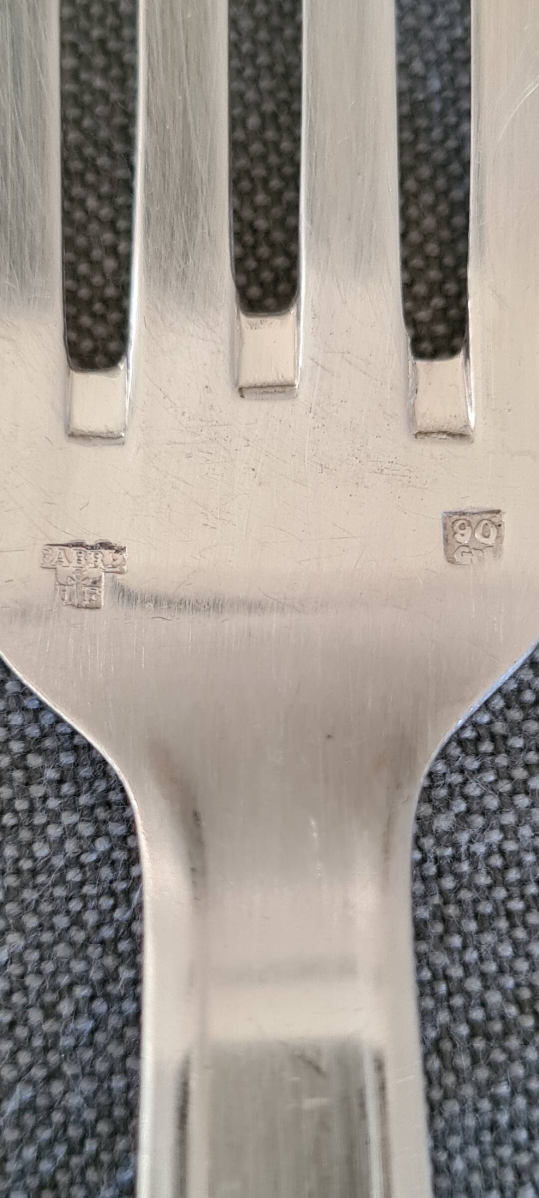 Silver metal cutlery