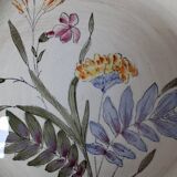 Fluted plate Longchamp, decorated with dragonflies and flowers.