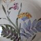 Fluted plate Longchamp, decorated with dragonflies and flowers.