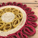Set of 2 natural braided round underbody year 70