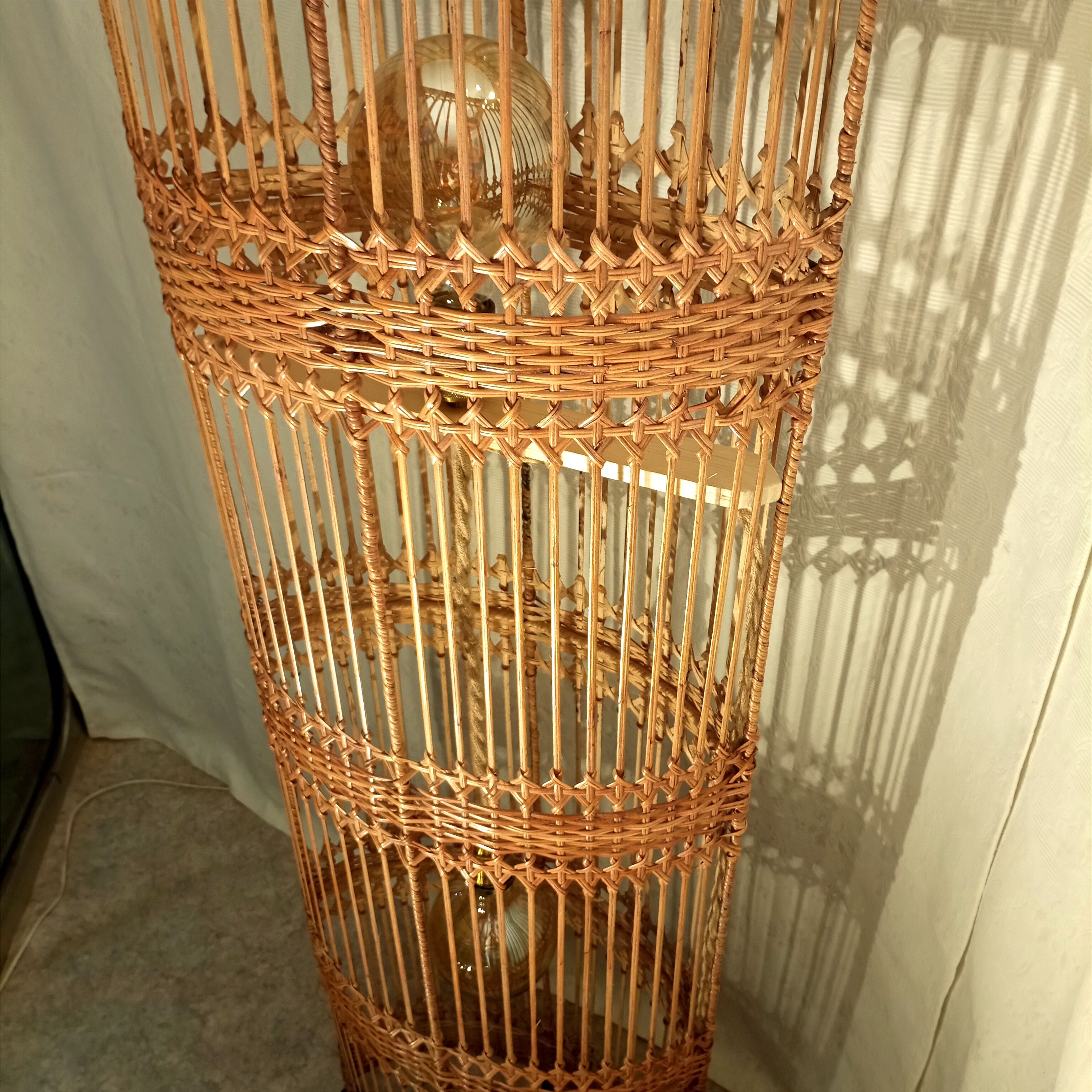 Wicker lamp unique piece