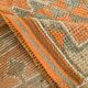Tapis de couloir vintage géométrique orange doux 3x12, 81x378 cm