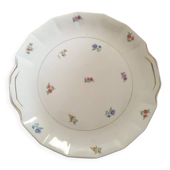 Dish with flowered porcelain