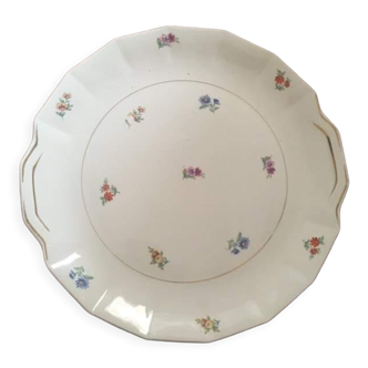 Plat à la porcelaine fleurie