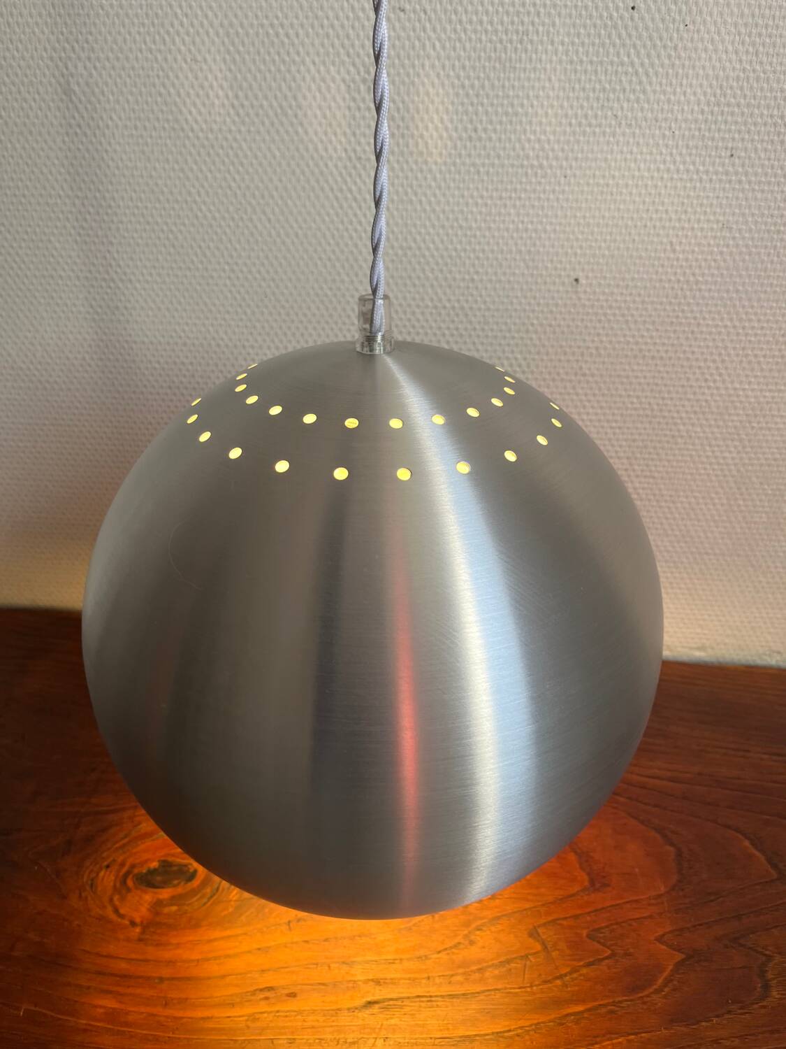Space Age globe pendant light from the 80s
