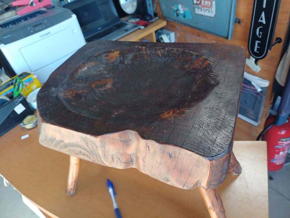 Vintage Brutalist Stool