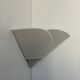 Vintage corner wall light, plaster and sandblasted glass, France 1970