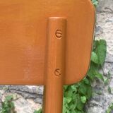 Paire de chaises bistrot caramel 1950