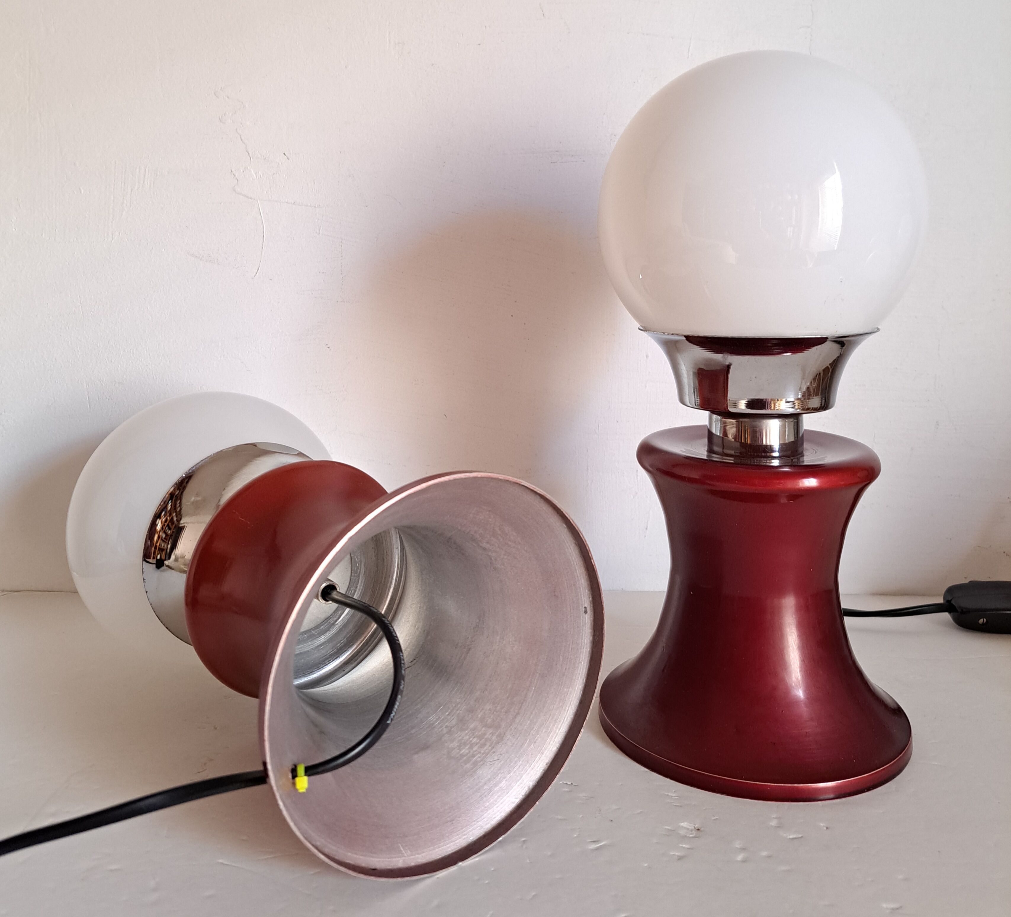 Pair of vintage bedside lamps