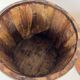 2 Old rice baskets, wooden buckets, flower pot, hand painted