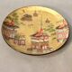 Japanese dish in gold brocade