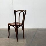 Art Deco curved wooden café chair, 1930s