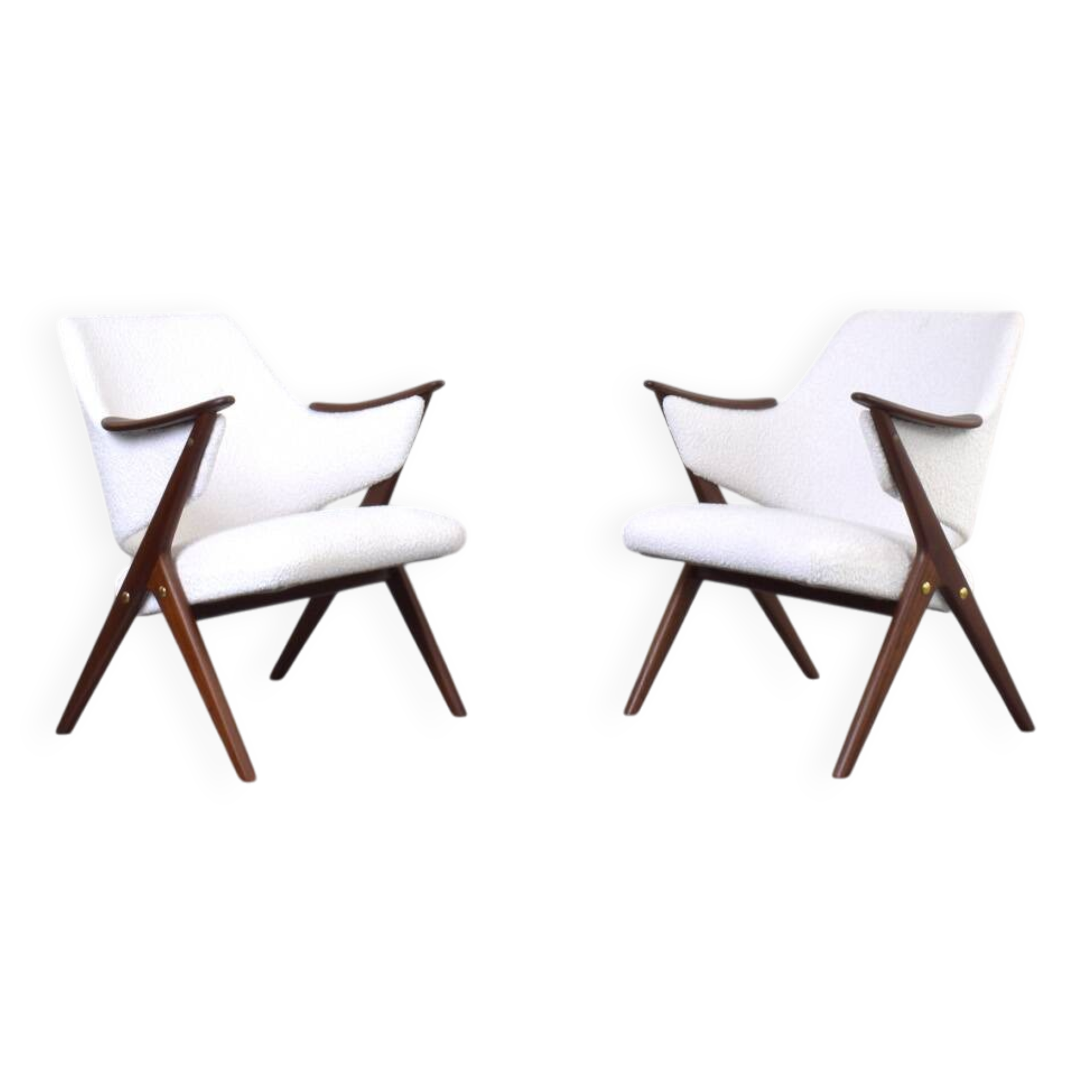 Fauteuils Mid-Century en Teck Knott de Brunstad Møbelfabrikk, Norvège, 1960