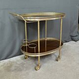 Brass Rolling Serving Cart - 1960