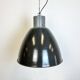 Grande Lampe d'Usine Industrielle en Émail Gris Foncé d'Elektrosvit, 1960s