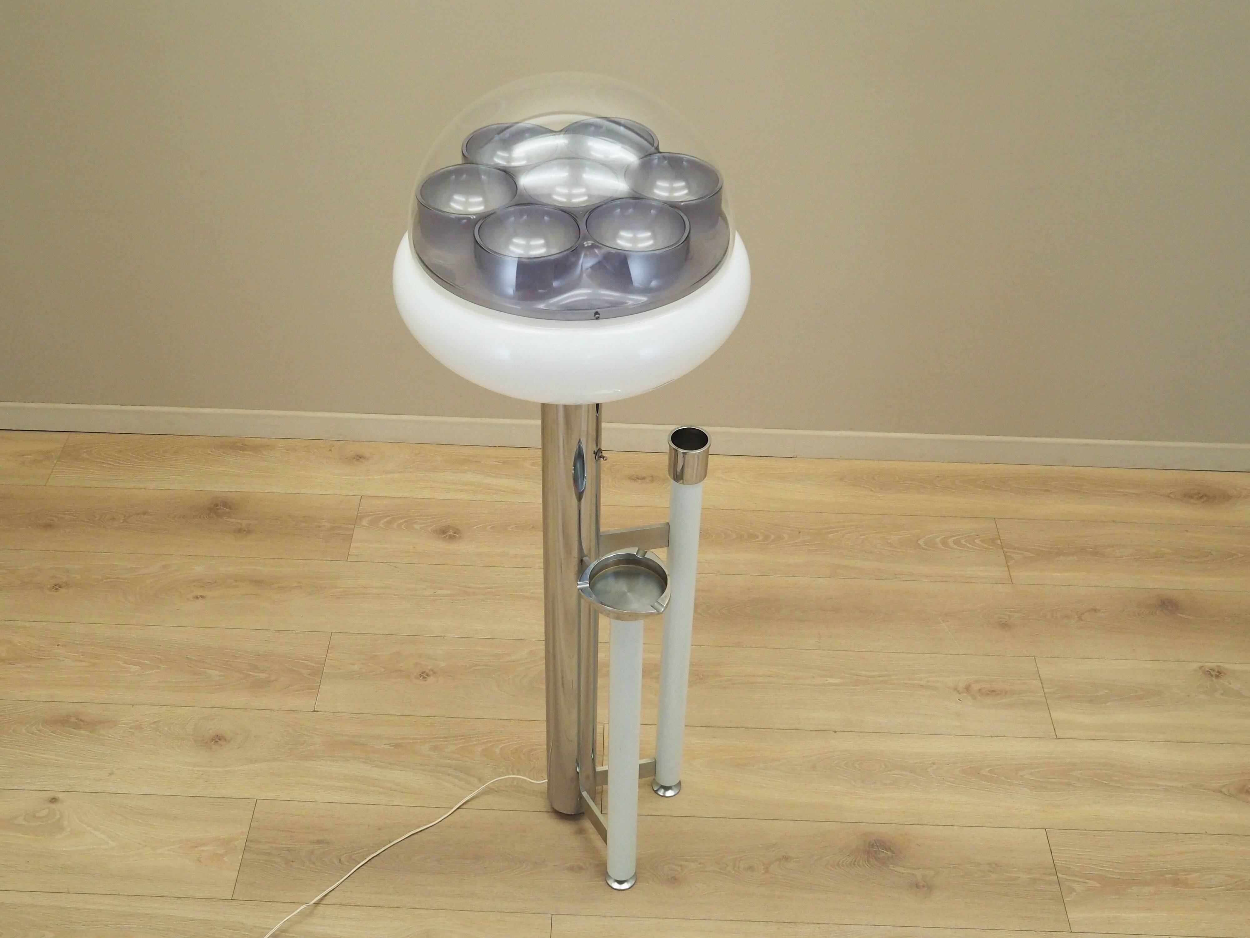 Floor lamp with ashtray, Space Age design, 1960s, production: Italy