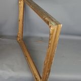 Old gilded stucco wood ear frame 63x45.5 cm, foliage 56.4x39 cm SB