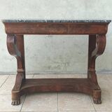 Restoration period mahogany console table