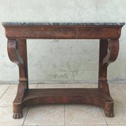 Restoration period mahogany console table