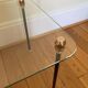 Coffee table glass and metal 50s