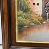 Landscape at the mill painting
