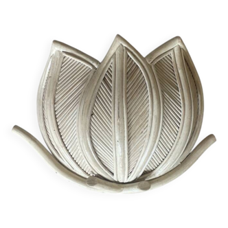 Rattan and bamboo lotus flower wall lamp