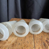 6 wall lamps cones art deco glass