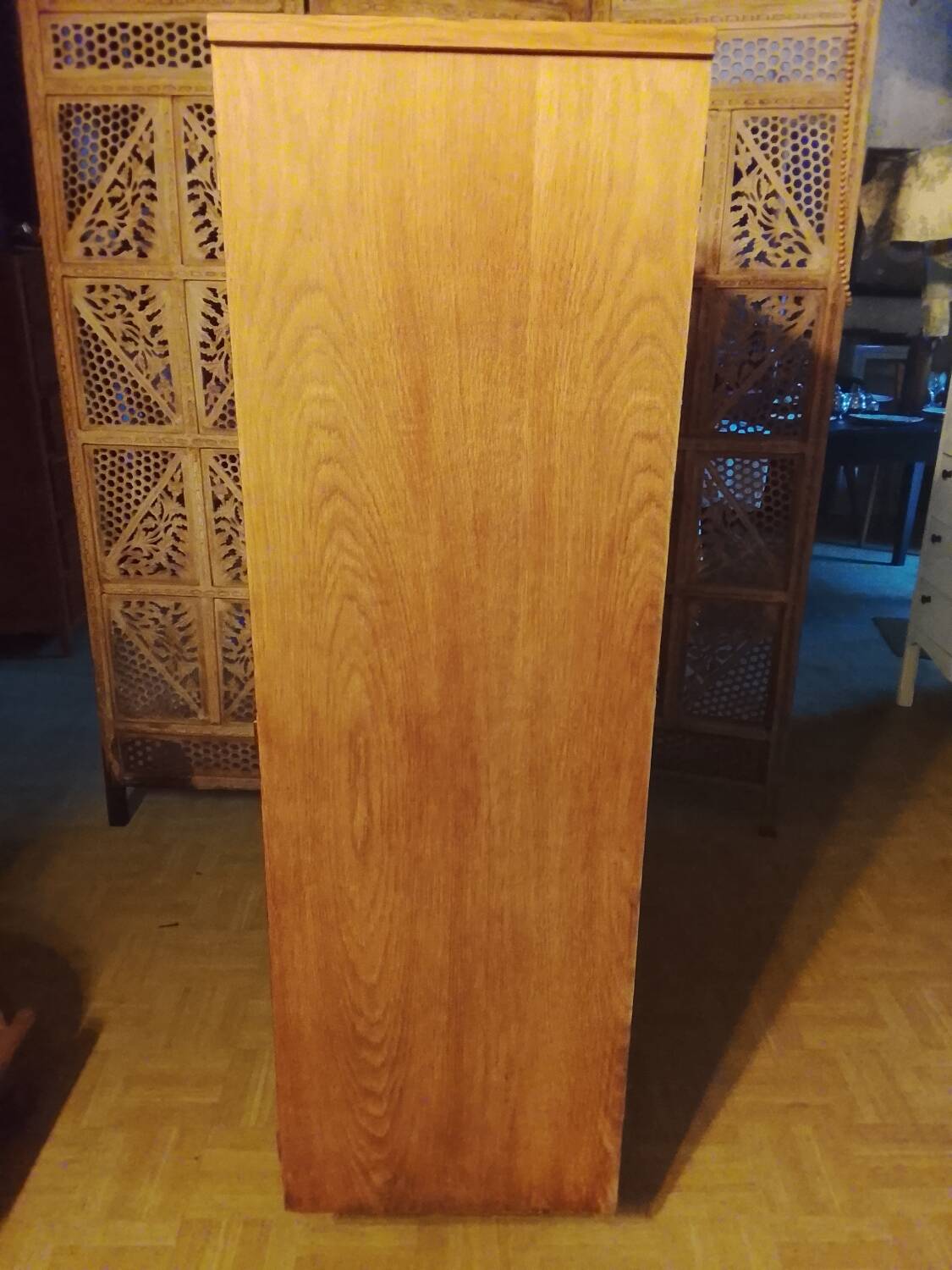 Vintage two-door wooden wardrobe