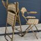 Serie de 3 fauteuils vintage pliants