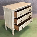 Louis XV style chest of drawers in oak wood 60s