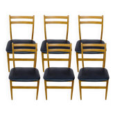 Chaises scandinaves en frêne, années 1960, lot de 6