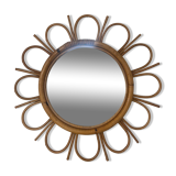 Rattan sun mirror