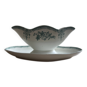 Sauceboat on stand Art Deco Saint-Amand model 4003