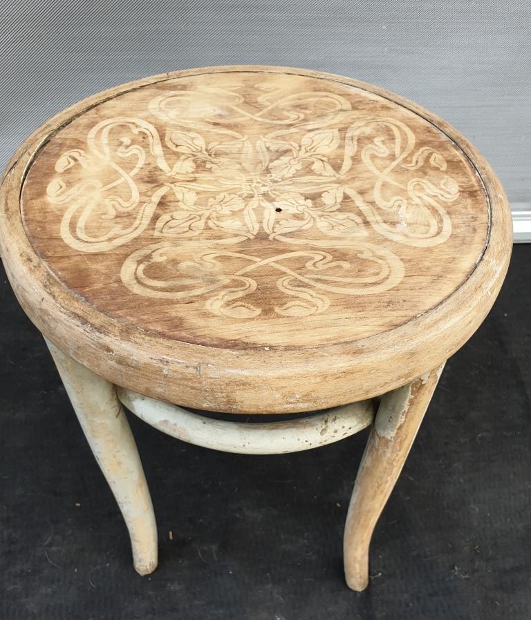 Fischel art nouveau motif estaminet tabouret