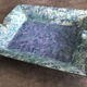 Modernist porcelain ashtray laure japy rectangular shades blue / green