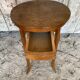 Antique Bedside Table Curved Wood THONET Style + Carved Drawer Wine