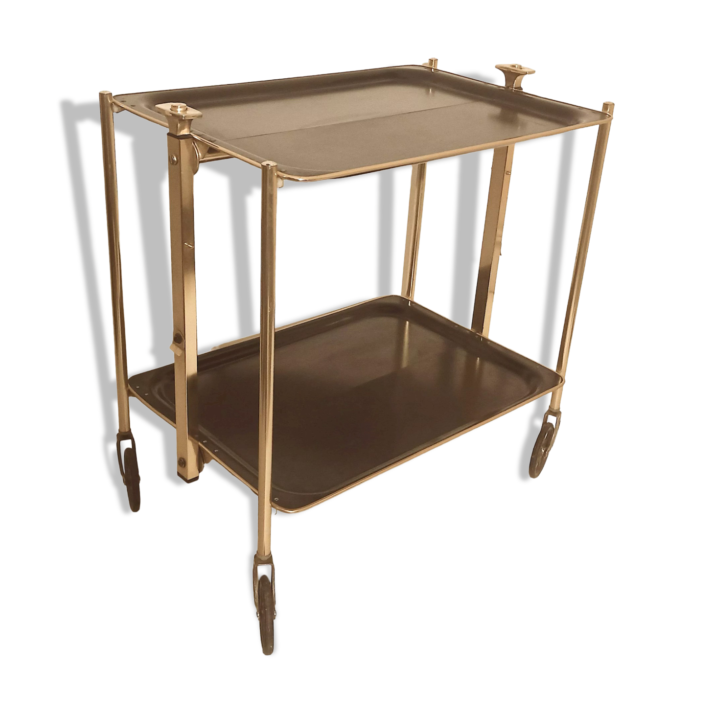 Foldable black foldable rolling service 50s