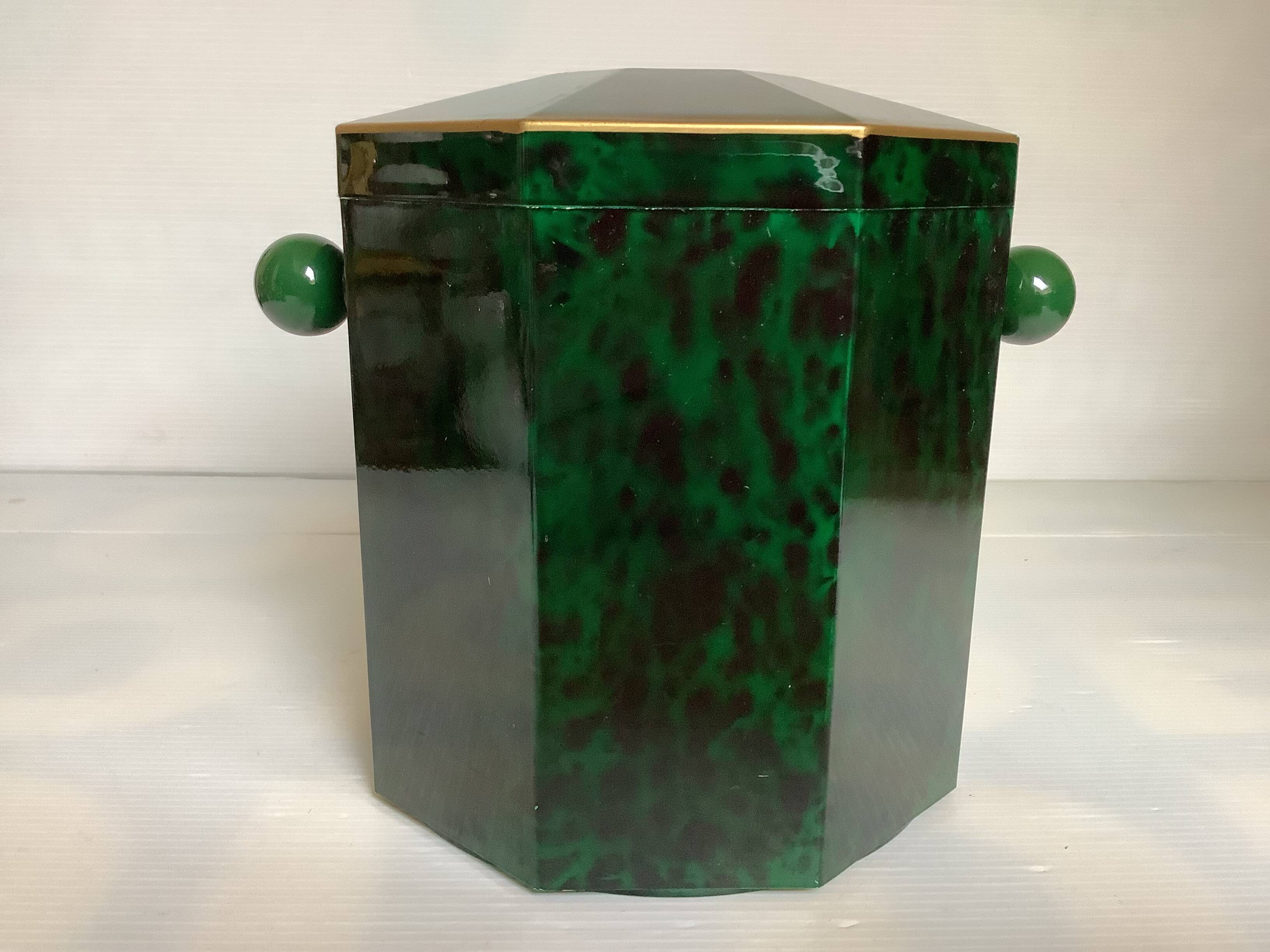 Melarti Green Octagonal Ice Bucket