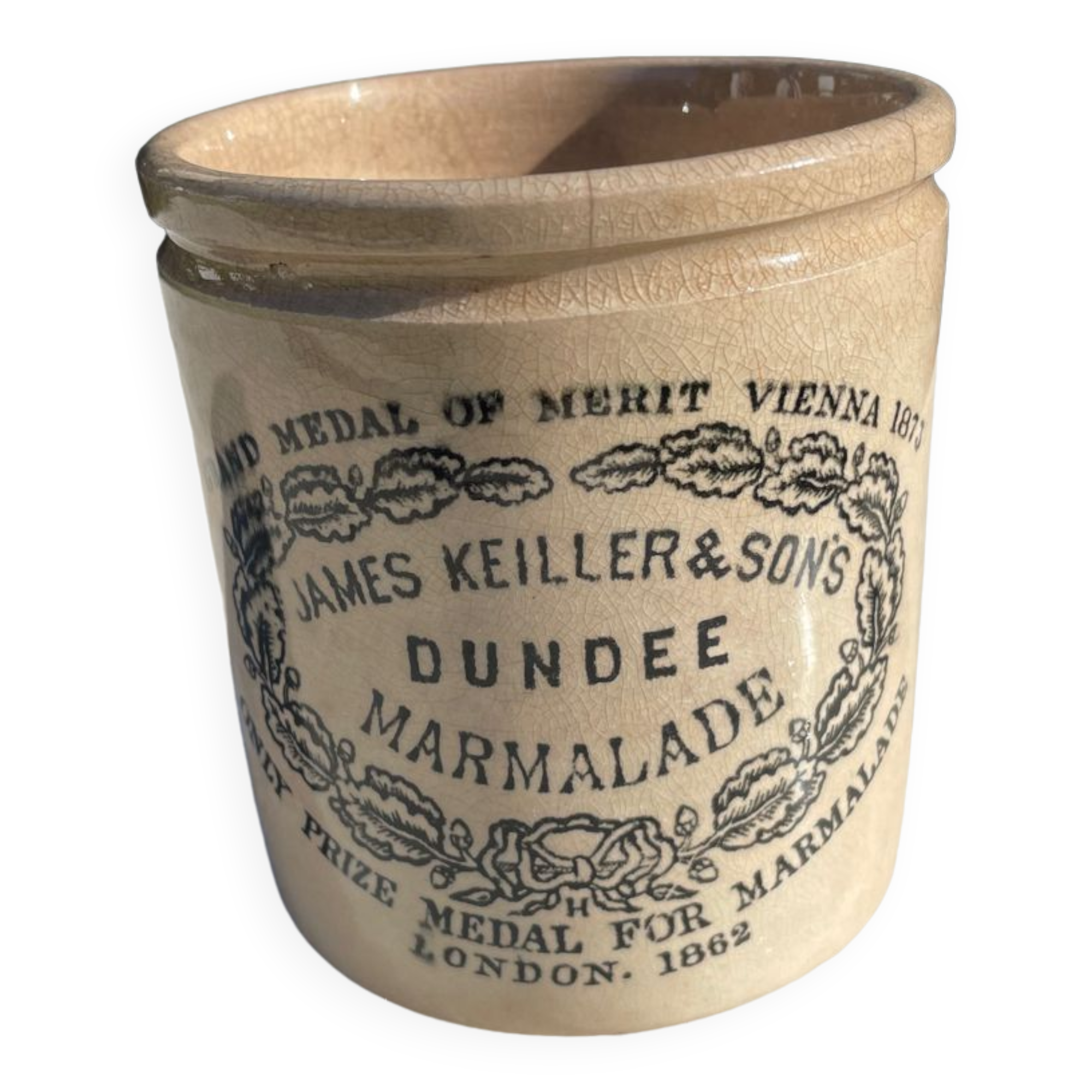 J.Dundee stoneware marmalade pot
