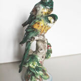 Couple of ceramic parakeets