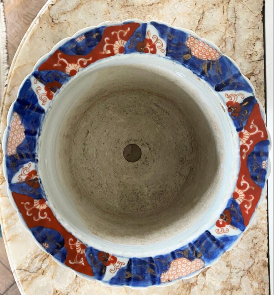 Pot de fleurs en porcelaine Imari 19ème siècle
