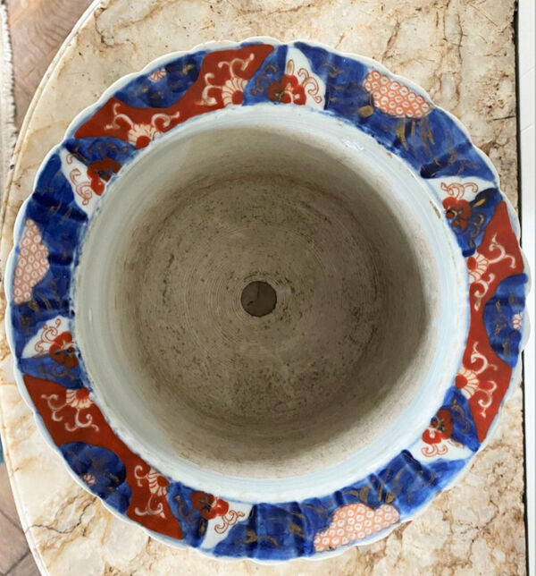 Pot de fleurs en porcelaine Imari 19ème siècle