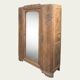 Art Deco wardrobe with bevelled mirror in solid raw walnut.