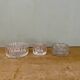 Lot de 3 ramequins en verre vintage