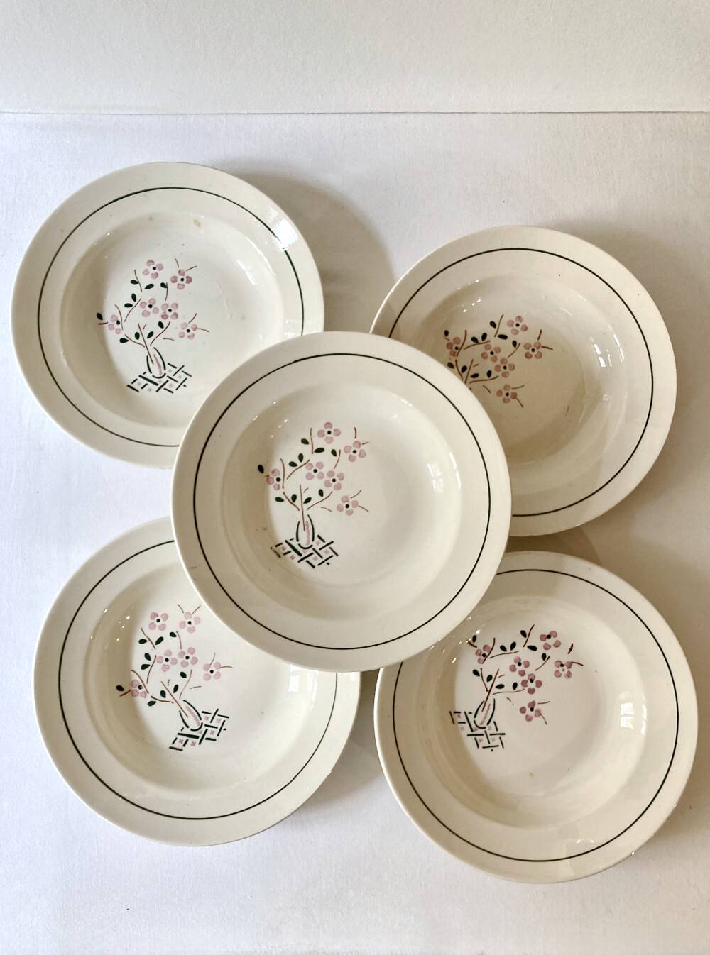 5 deep plates, KG Lunéville, Lorraine model, 1910s