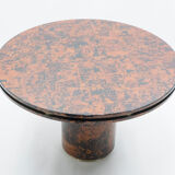 Table véritable écailles de tortue et laiton par Ottini Milano 1973
