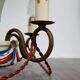 French Style Balloon Toleware Chandelier from the 1950s