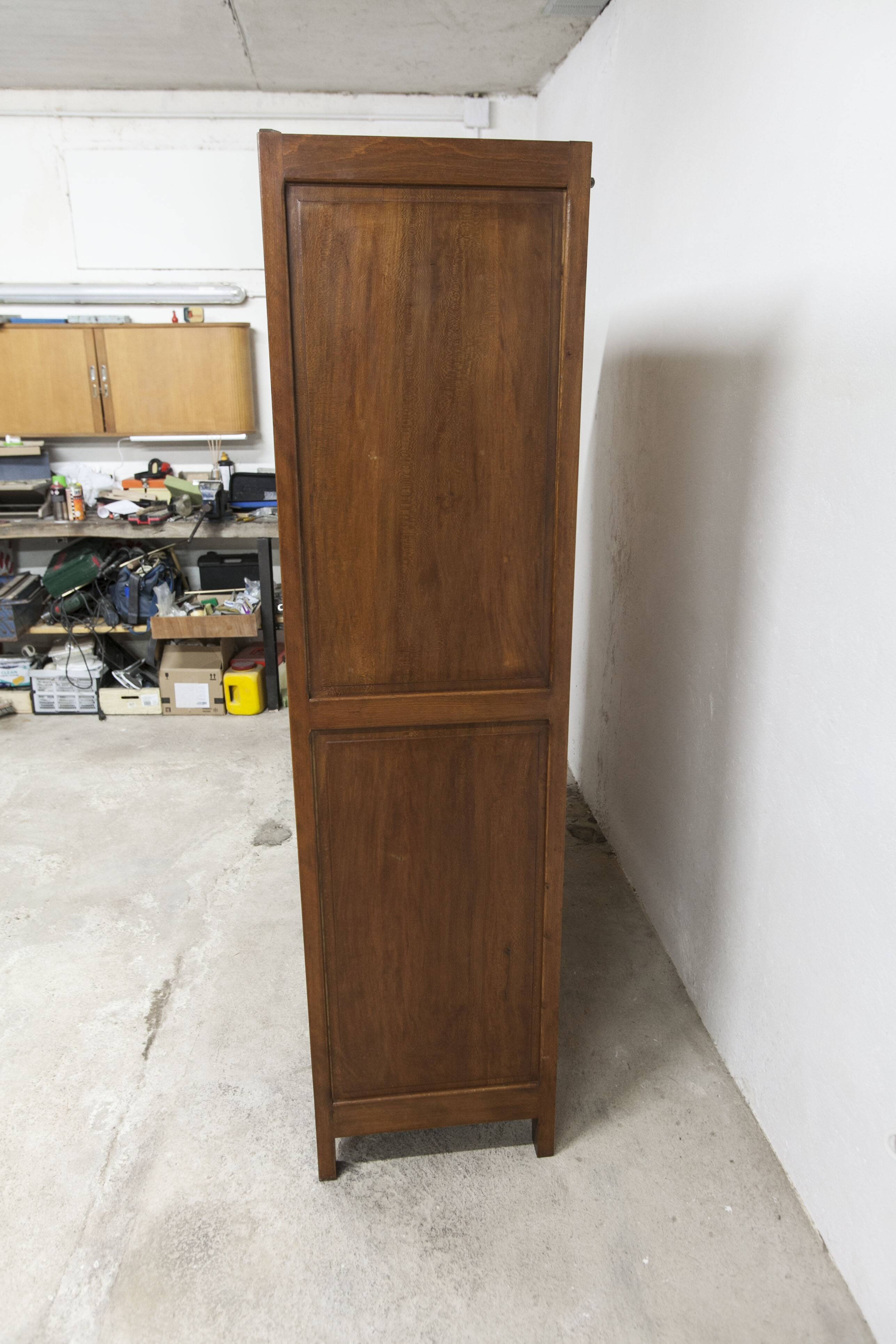 Mid-century armoire with large mirror, wardrobe and chest of drawers
