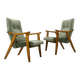 Chaises vintage par Edmund Homa Gfm 18, Pologne, années 1960, ensemble de 2